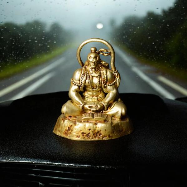 Meditating Hanuman ji Murti for car dashboard  Spiritual Hindu Decor