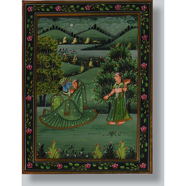 Krishna with gopies Painting by Shubham Gupta  Acrylic on cotton cloth painting  ArtozOn