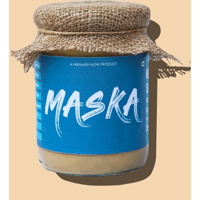 Maska Unsweetened Smooth Peanut Butter  Gluten Free  Plant Based Protein  Vegan  Vegetarian  Keto Friendly  500 g