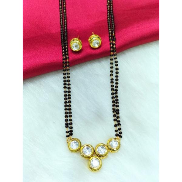 Prizetaa Brass Goldplated Black Jewelry Set Pack of 3
