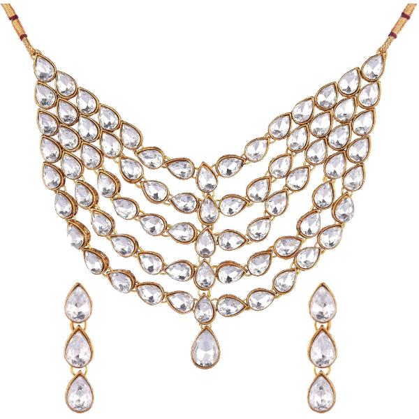 Prizetaa Alloy White Jewelry Set Pack of 1 5