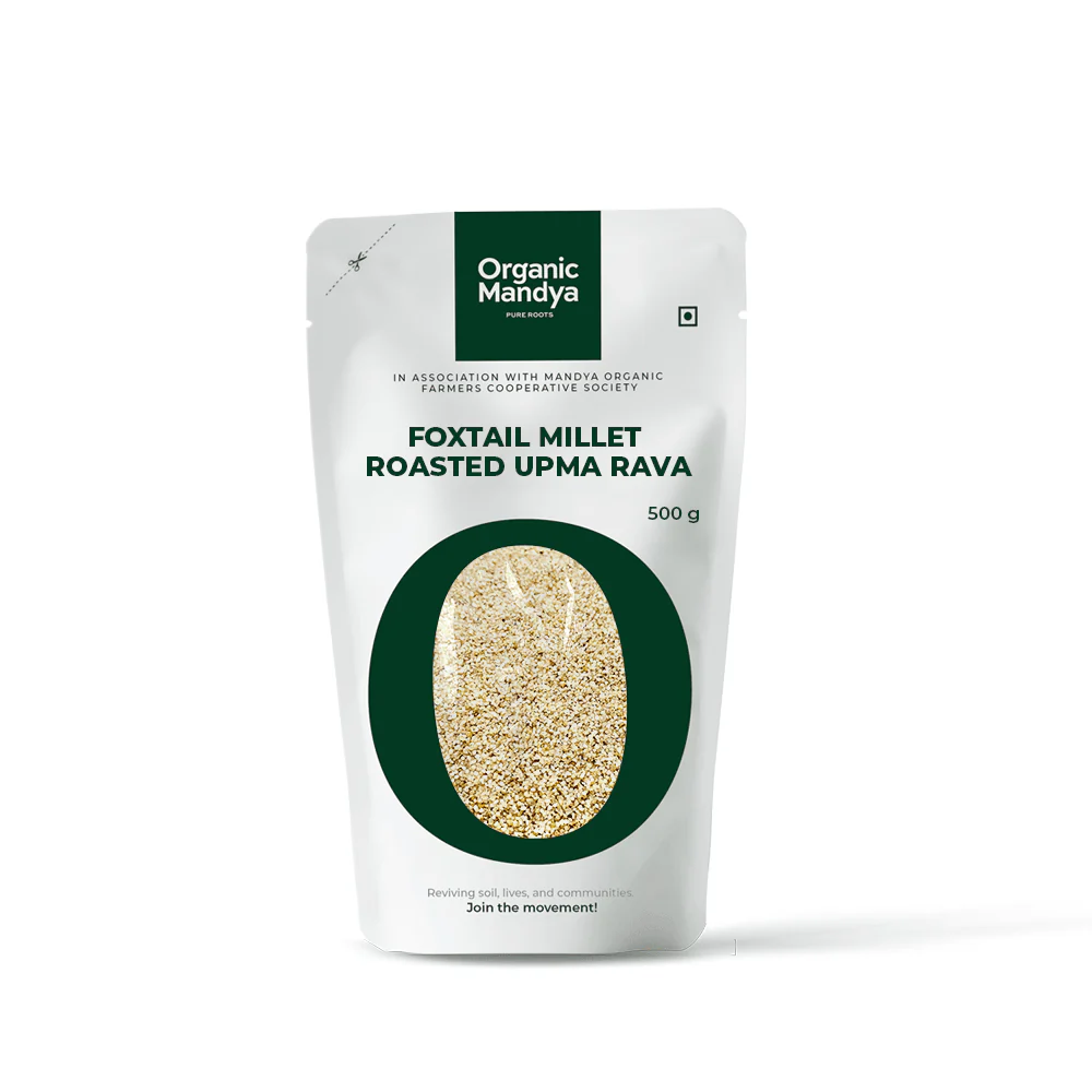 OM FOXTAIL MILLET ROASTED UPMA RAVA 500 GM 
