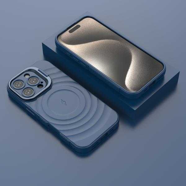 Covers Cart Comet Blue Titan Shield Wave Silicone Mag safe Back Case for iPhone 16