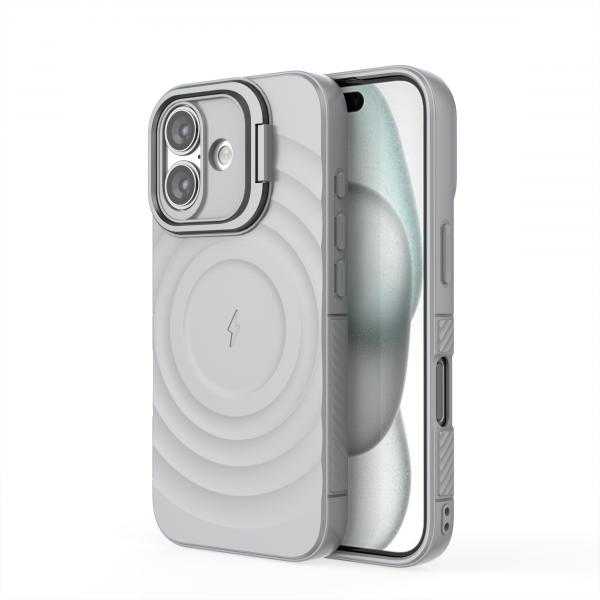 Covers Cart American Silver Titan Shield Wave Silicone Mag safe Back Case for iPhone 16