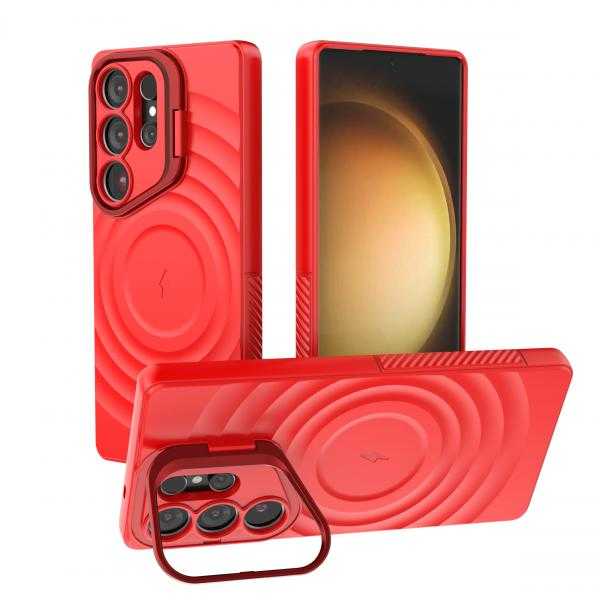 Covers Cart Matte Black Titan Shield Wave Silicone Mag safe Back Case for Samsung Galaxy S25 Ultra