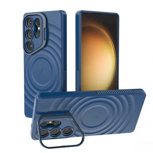 Covers Cart Comet Blue Titan Shield Wave Silicone Mag safe Back Case for Samsung Galaxy S25 Ultra