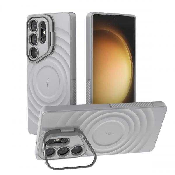 Covers Cart American Silver Titan Shield Wave Silicone Mag safe Back Case for Samsung Galaxy S25 Ultra