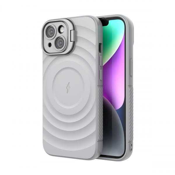 Covers Cart American Silver Titan Shield Wave Silicone Mag safe Back Case for iPhone 13