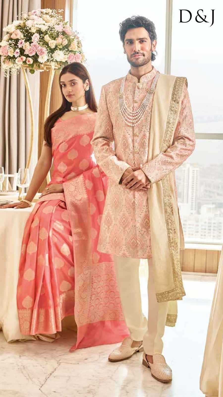 Blush Regal Sherwani Ensemble