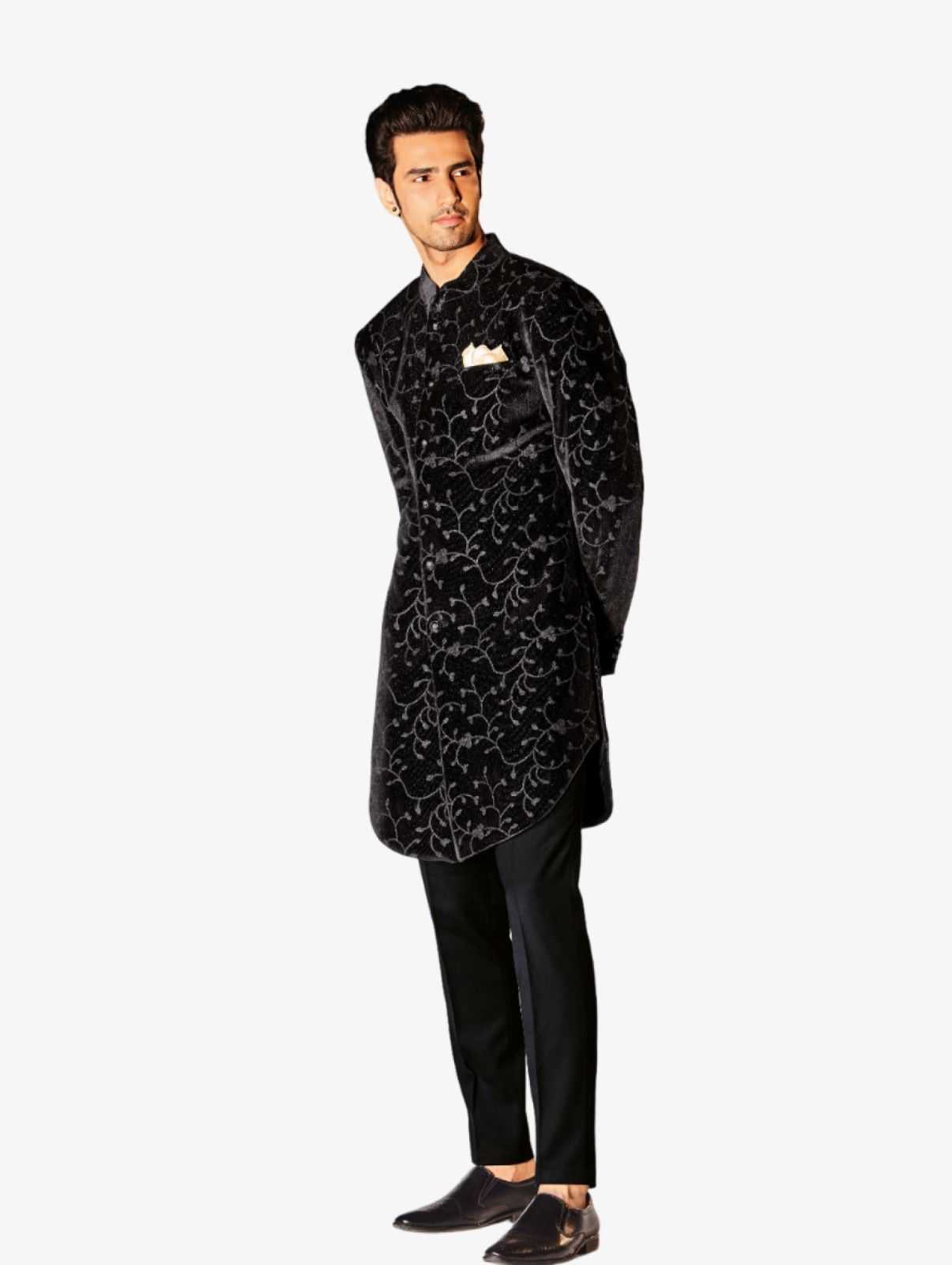 Designer Textured Sherwani