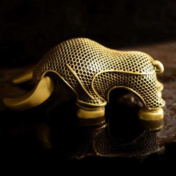 Bull Geometrical Sculpture Symbol of Strength Prosperity and Ambition