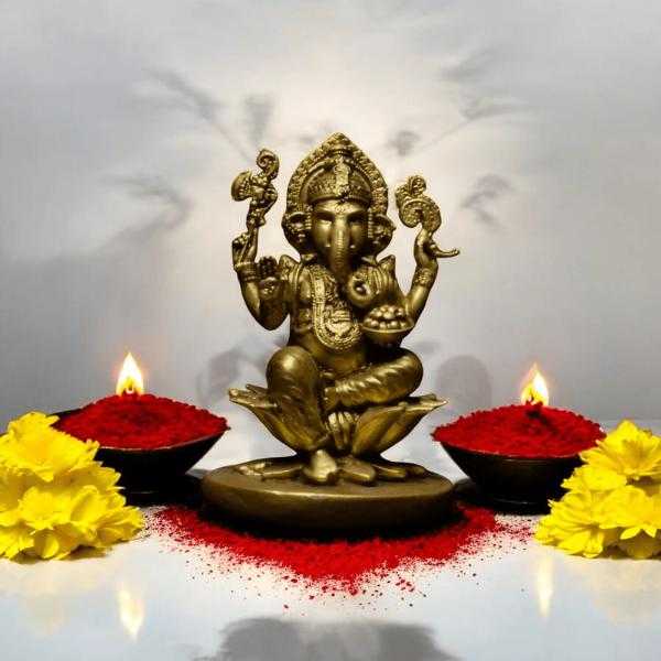 Ganesh Ji On Lotus Office decor