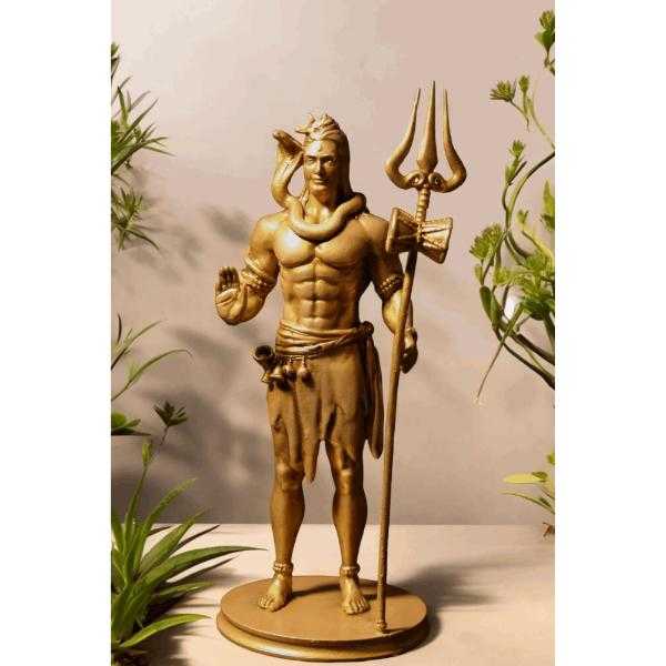 Shiv Ji Murti with Trishul Divine Guardian
