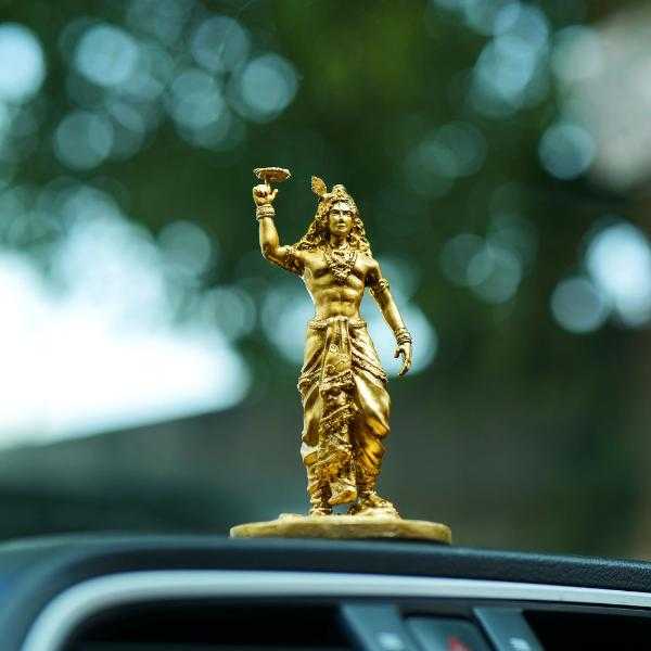 Shree Krishna Ji Chakra Murti for Car Dashboard Divine Protection Positive Energy