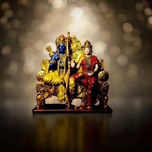 Shri Ram and Sita Mata Jodi Divine Darbar Murti for Home Decor