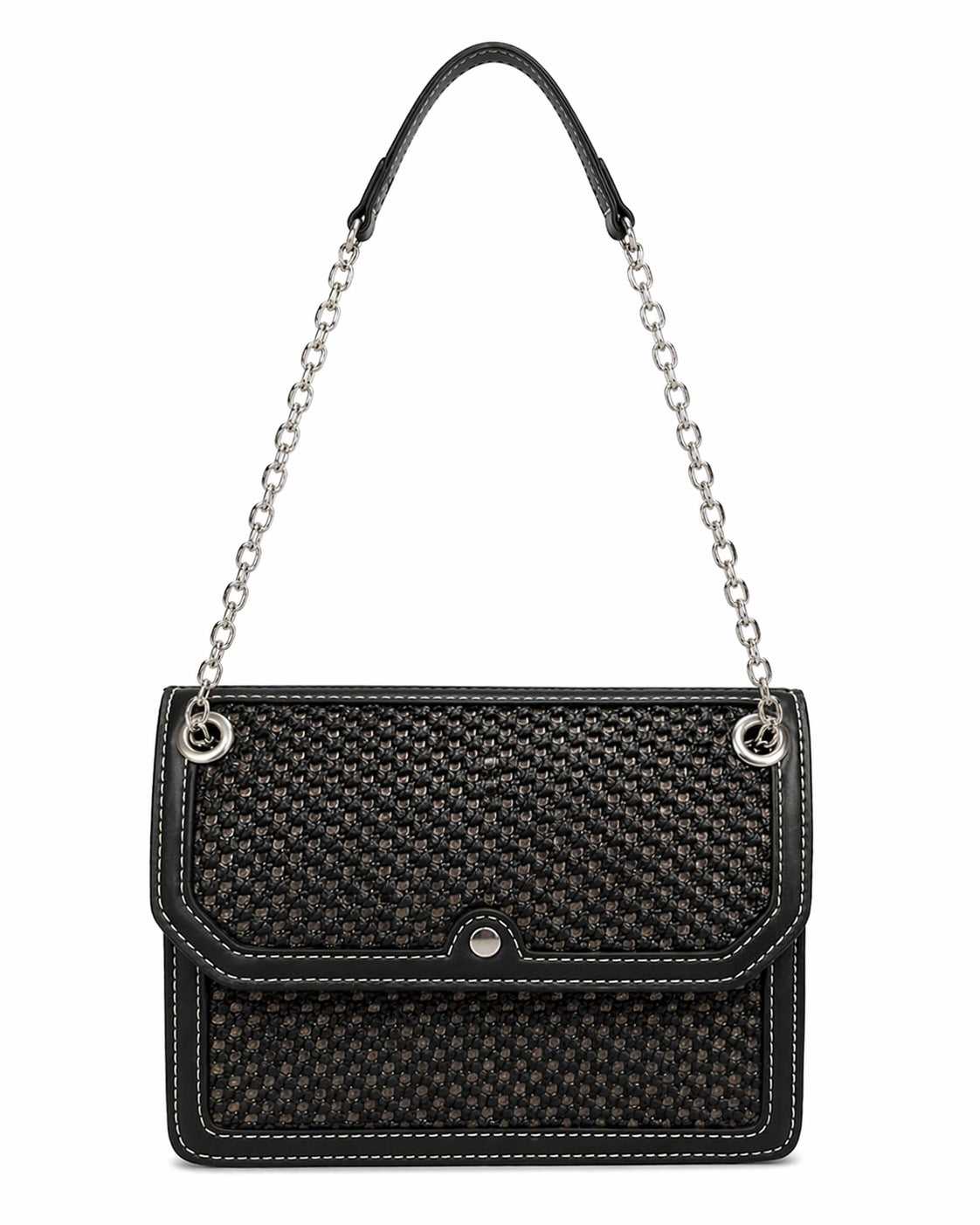 Black Woven Crossbody