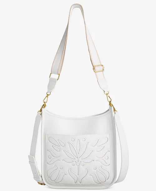 Whipstitch Medium Crossbody White