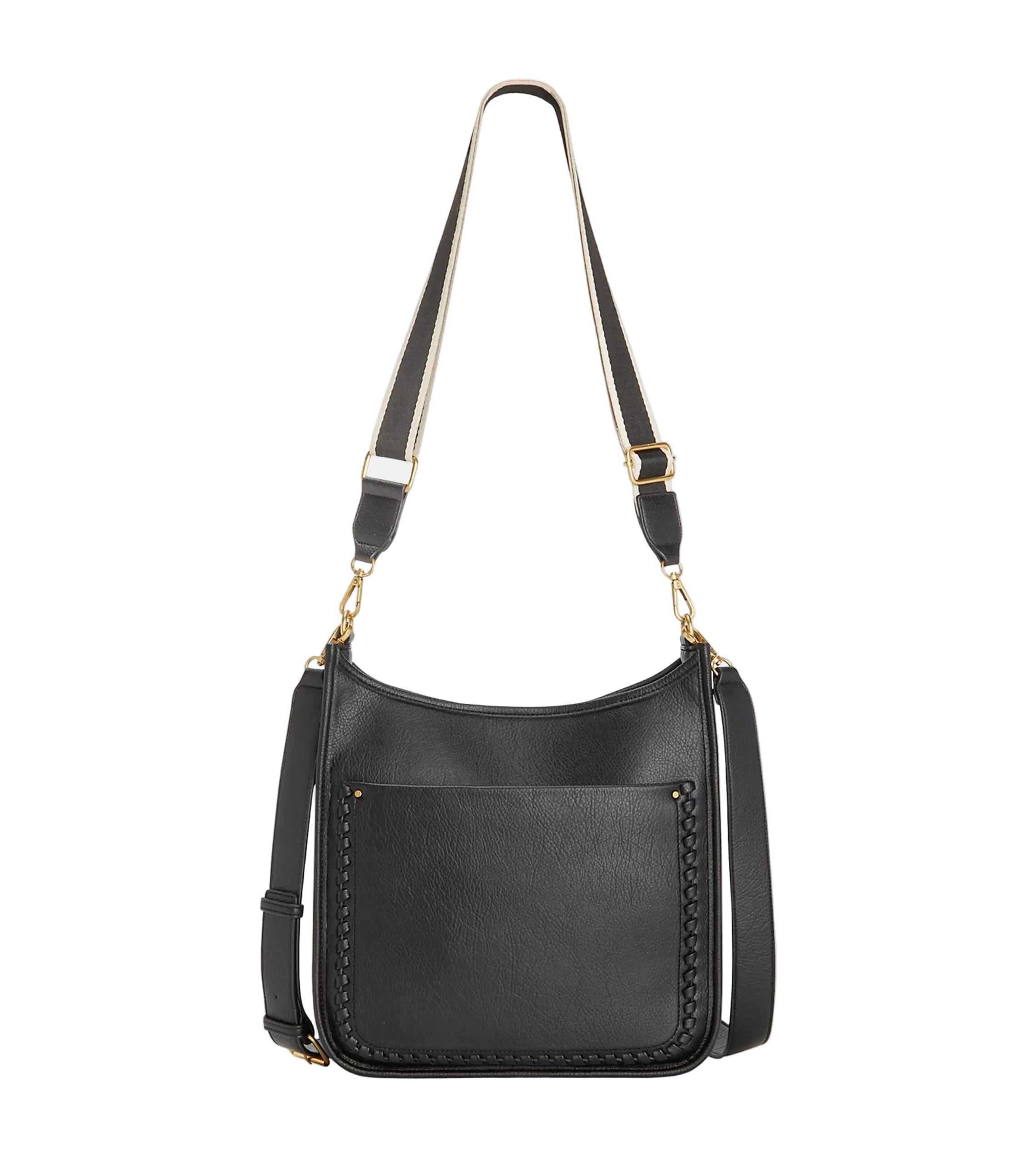 Style Co Whipstitch Medium Crossbody Alabaster Black