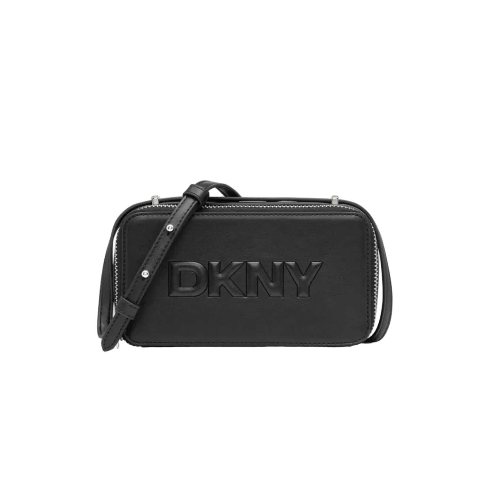 DKNY Carter Mini Logo Camera Bag Black Silver