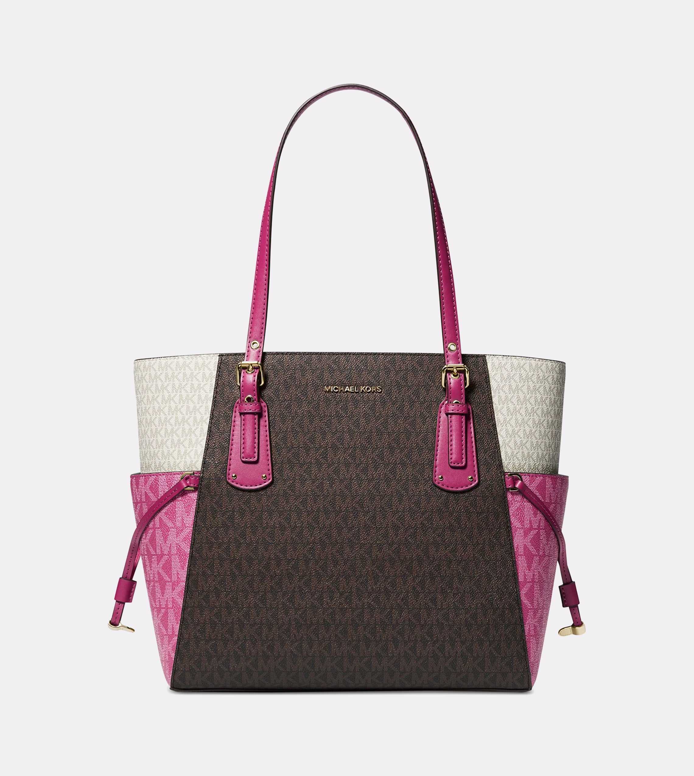 MK Voyager Large East West Tote Deep Fuchsia Triscale