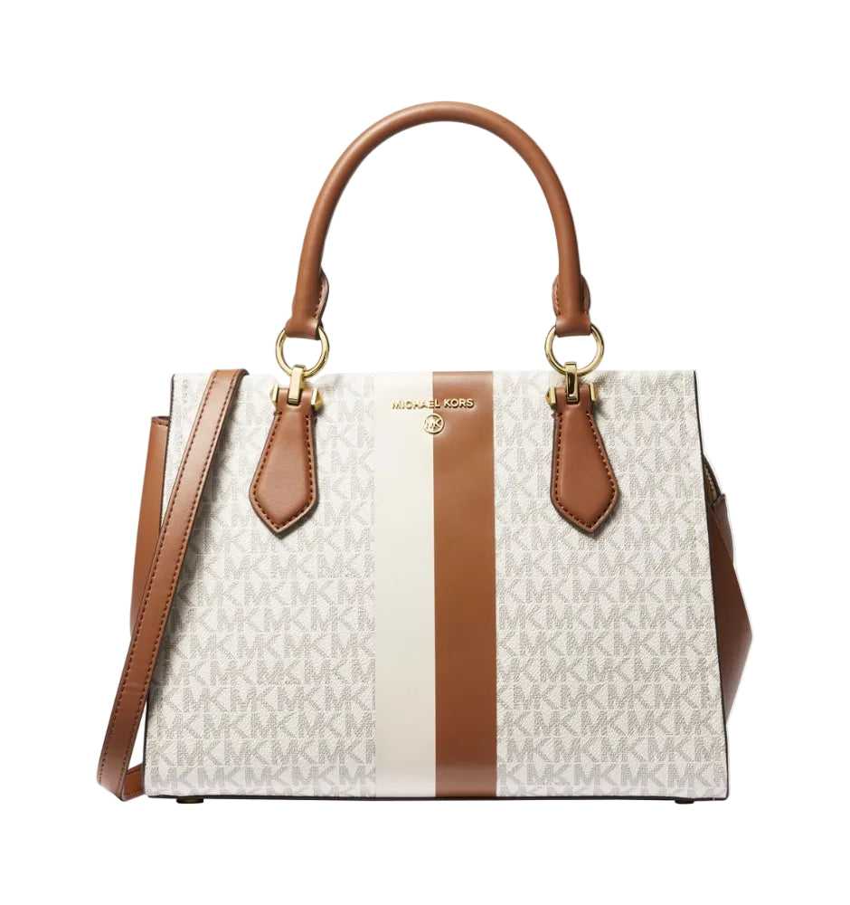 MK Marilyn Medium Satchel Vanilla Brown