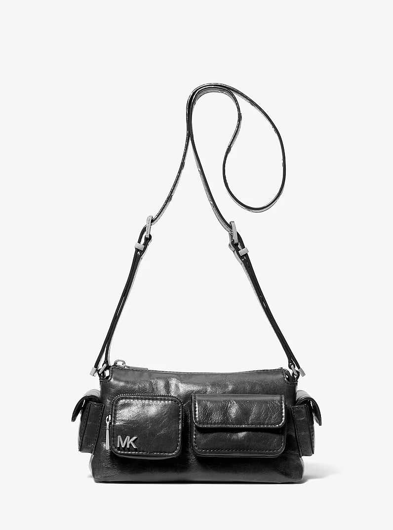 Michael Kors Dakota Small Pocket Leather Shoulder Black