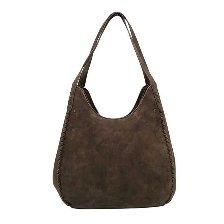 Style Co Whip-Stitch Soft Hobo Bag Mtl Chocolate No Size