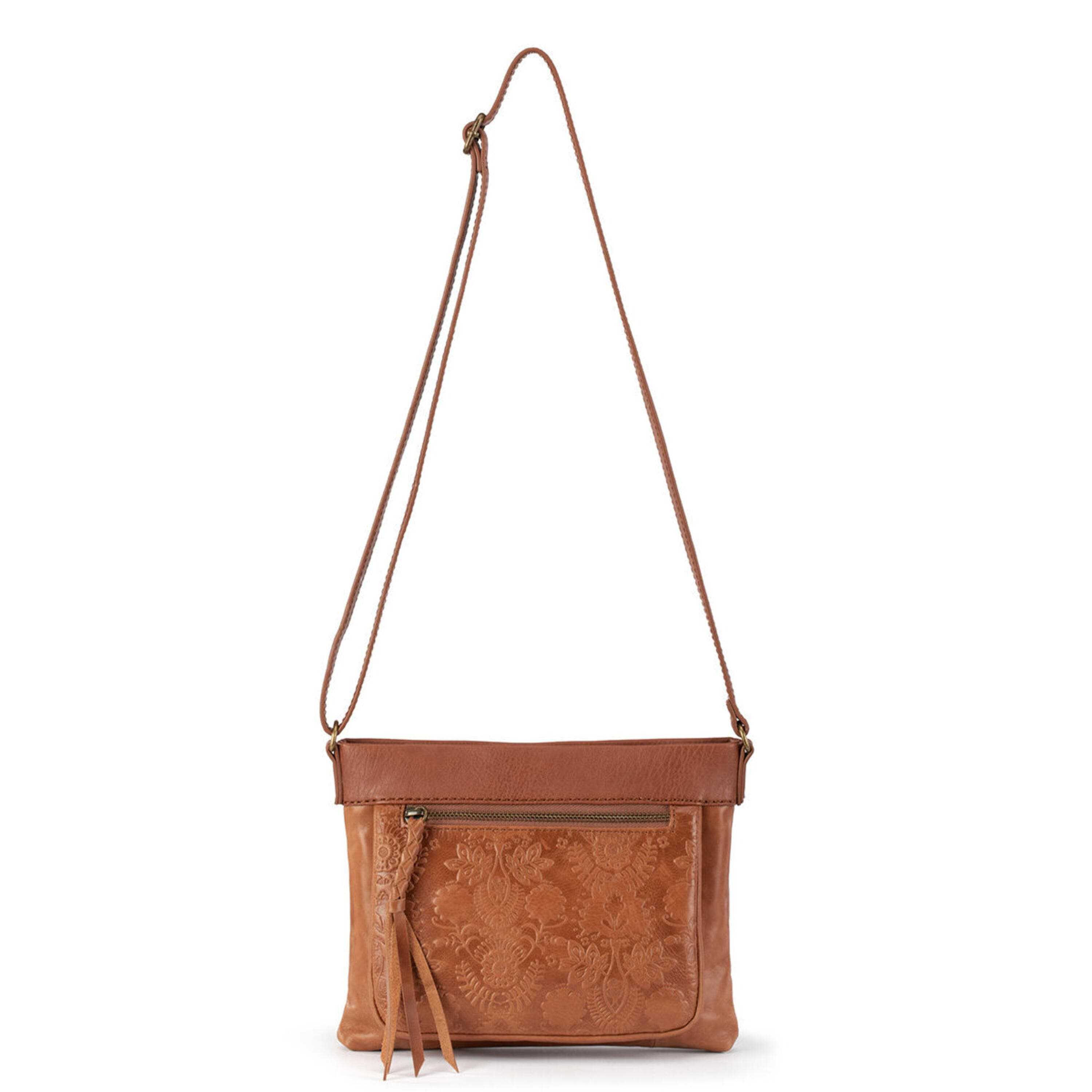 The Sak Women's Sanibel Leather Crossbody Floral Emboss