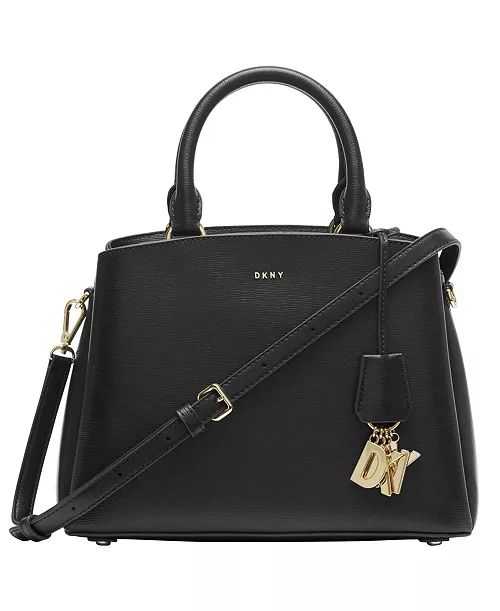 DKNY Paige Medium Satchel Black Gold